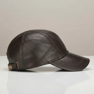 Casquette cuir hiver homme protection optimale - Vue 2 - casquette cuir