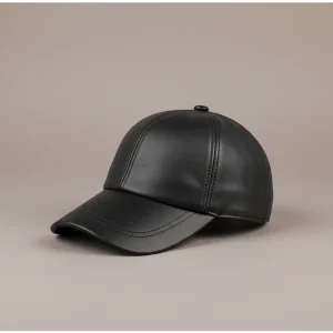 Casquette cuir homme ajustable style aviateur - Vue 1 - casquette cuir