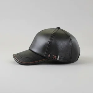 casquette cuir homme business décontracté - Vue 2 - casquette cuir