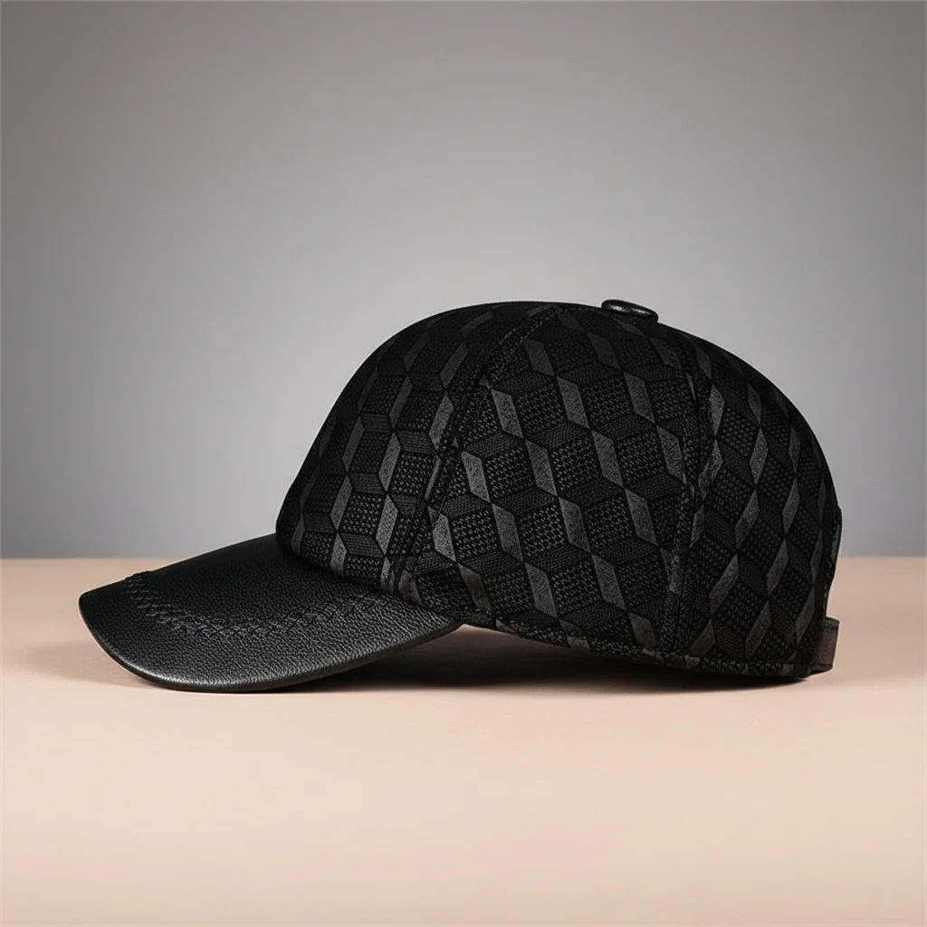 Casquette cuir homme confort ajustable - Vue 2 - casquette cuir