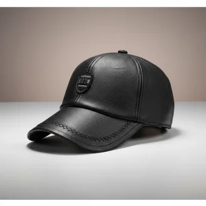 casquette cuir homme protection hivernale - Vue 1 - casquette cuir
