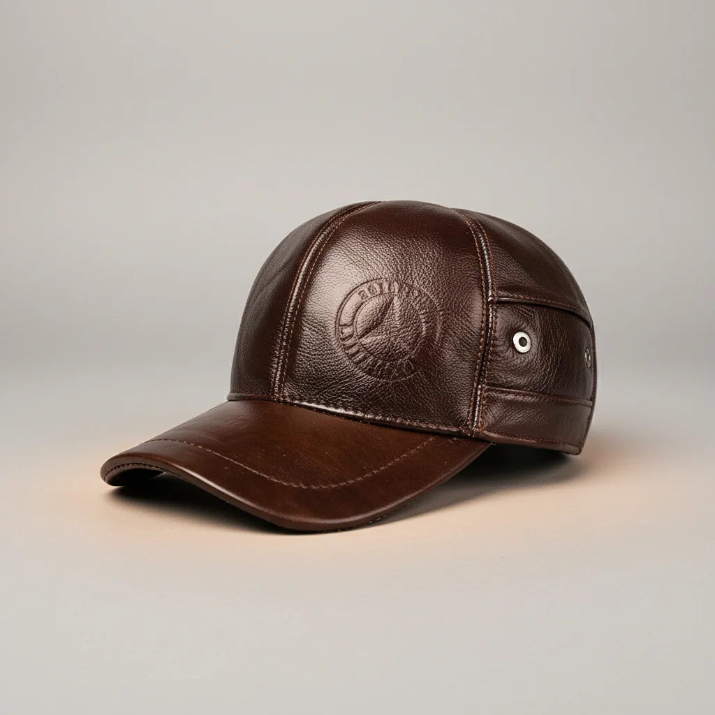 casquette cuir homme protection uv - Vue 1 - casquette cuir