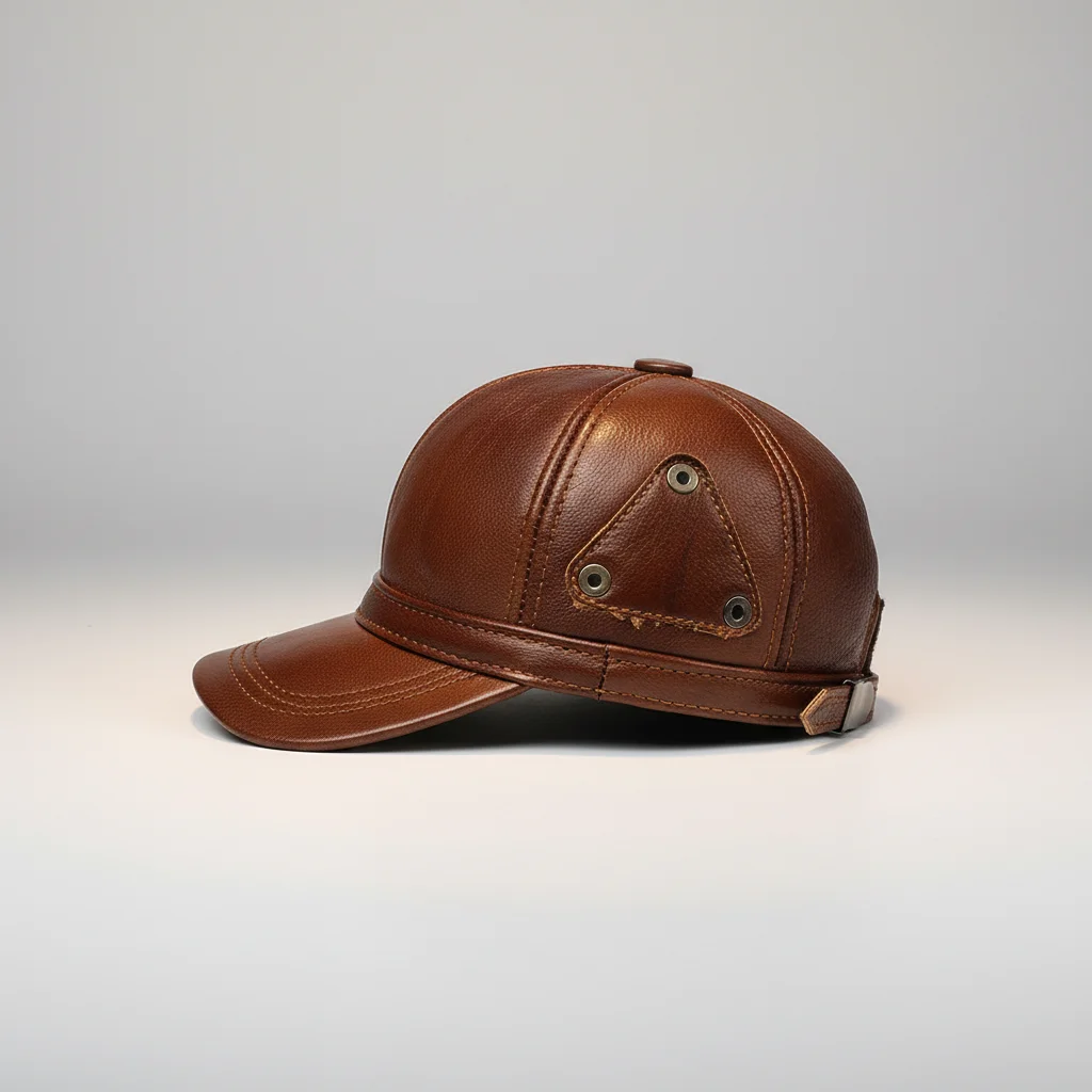 casquette cuir homme protection uv - Vue 3 - casquette cuir