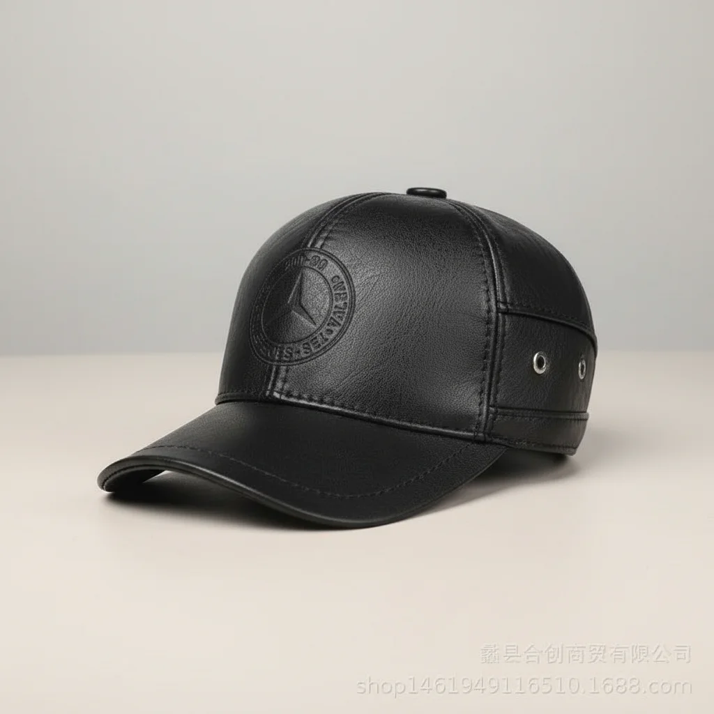 casquette cuir homme protection uv - Vue 45 - casquette cuir