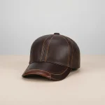 casquette cuir homme style aviateur hiver - Vue 1 - casquette cuir