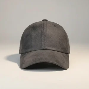 Casquette cuir homme style baseball ajustée - Vue 1 - casquette cuir