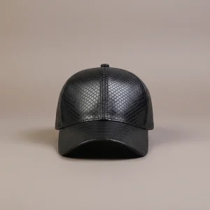 Casquette cuir homme style baseball moderne - Vue 1 - casquette cuir