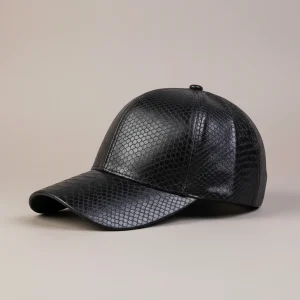Casquette cuir homme style baseball moderne - Vue 2 - casquette cuir