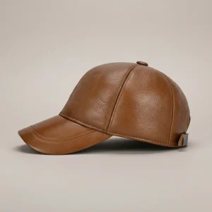 Casquette cuir homme style décontracté - Vue 2 - casquette cuir