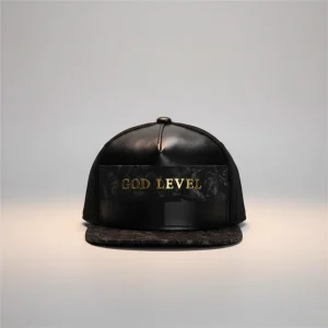 casquette cuir homme style hip-hop - Vue 1 - casquette cuir