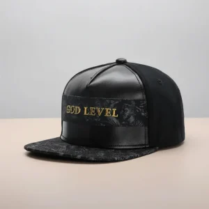 casquette cuir homme style hip-hop - Vue 2 - casquette cuir