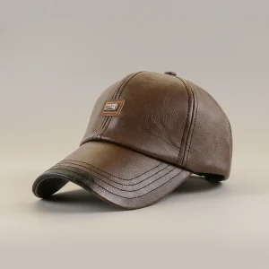 Casquette cuir homme voyage confort optimal - Vue 1 - casquette cuir