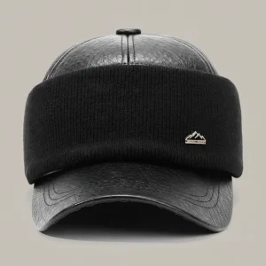 Casquette cuir protection oreilles hiver - Vue 1 - casquette cuir