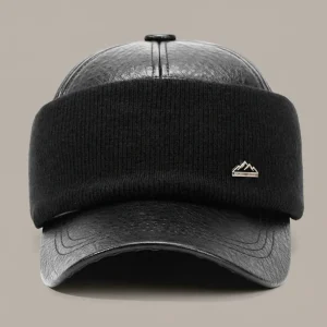 Casquette cuir protection oreilles hiver - Vue 2 - casquette cuir