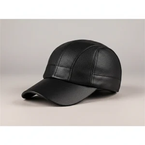 Casquette cuir style baseball confortable - Vue 1 - casquette cuir