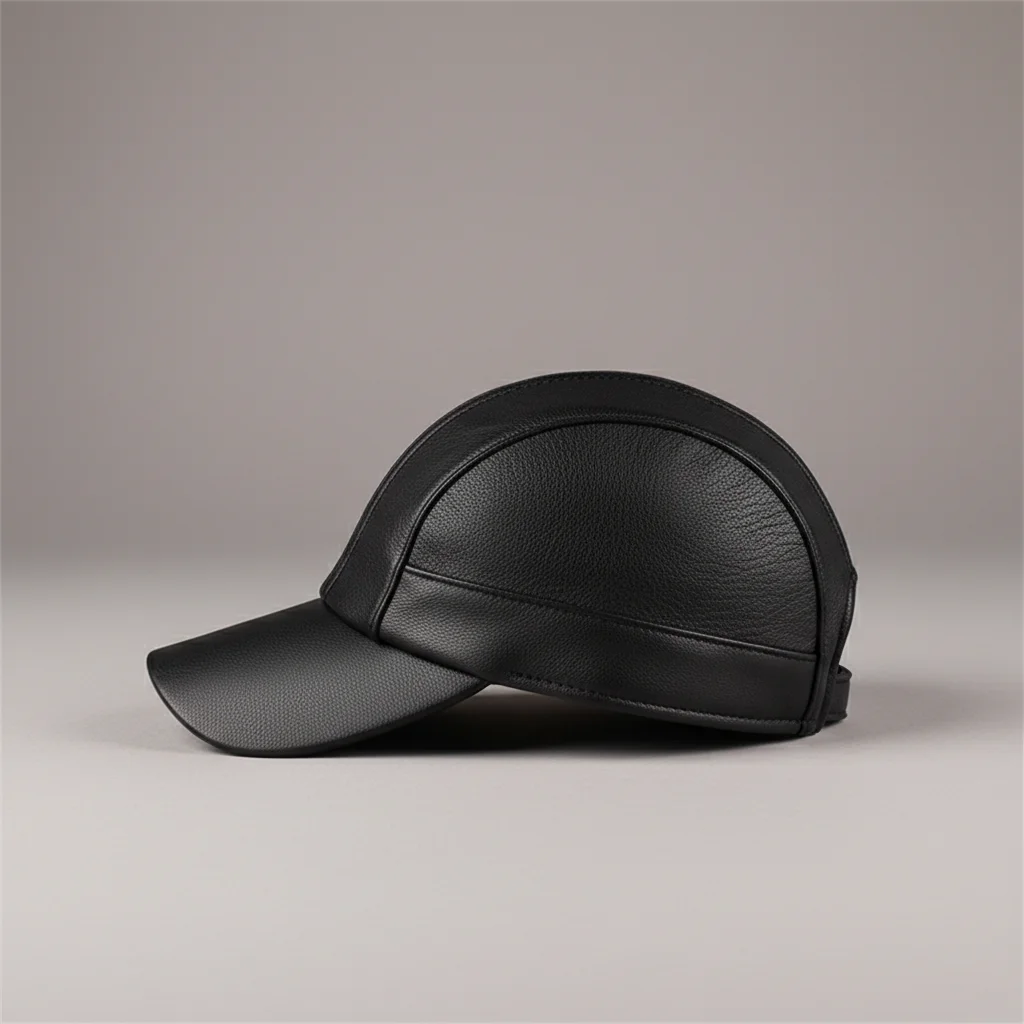 Casquette cuir style baseball confortable - Vue 2 - casquette cuir