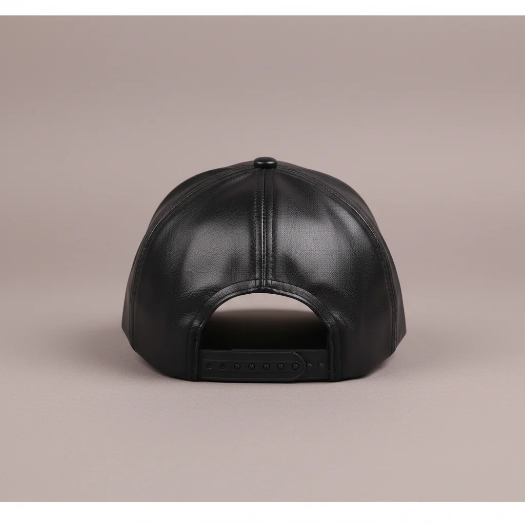 Casquette cuir style baseball réglable - Vue 3 - casquette cuir