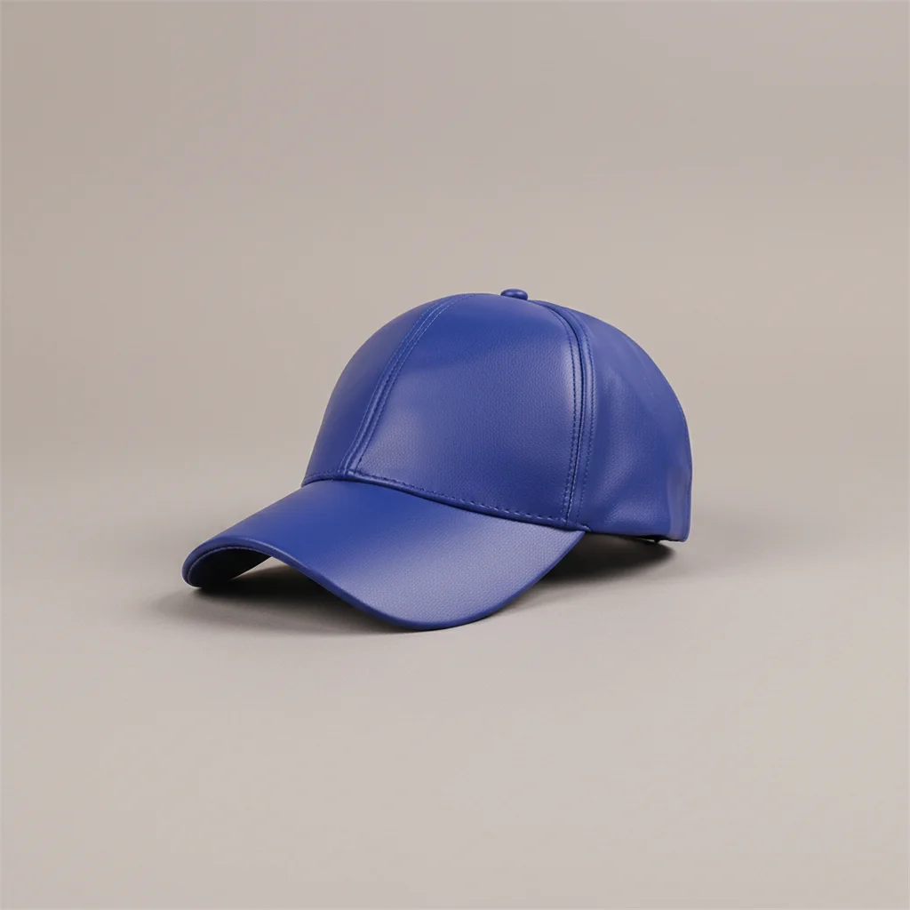 Casquette cuir style baseball réglable - Vue 6 - casquette cuir