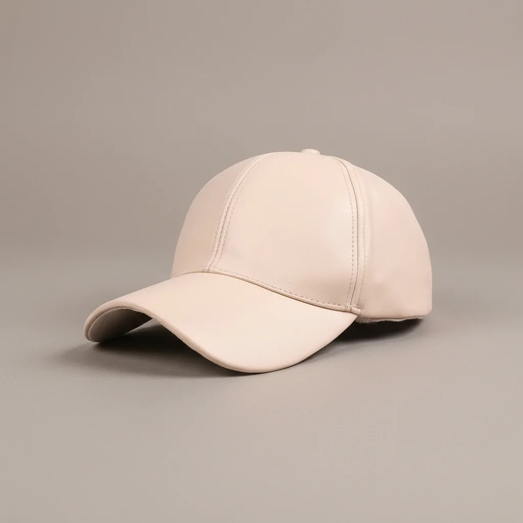 Casquette cuir style baseball réglable - Vue 9 - casquette cuir