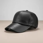 Casquette cuir style baseball vintage homme - Vue 1 - casquette cuir