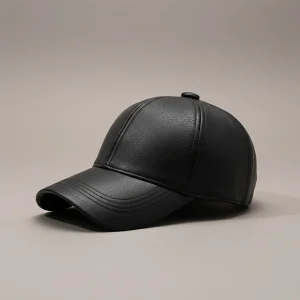 Casquette cuir style trucker réglable - Vue 2 - casquette cuir